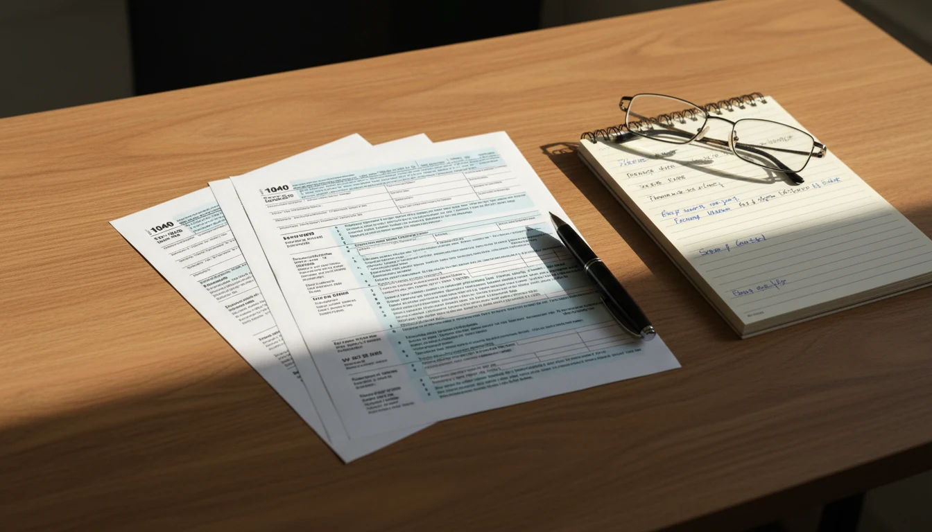 Tax forms and financial documents for reporting gambling income