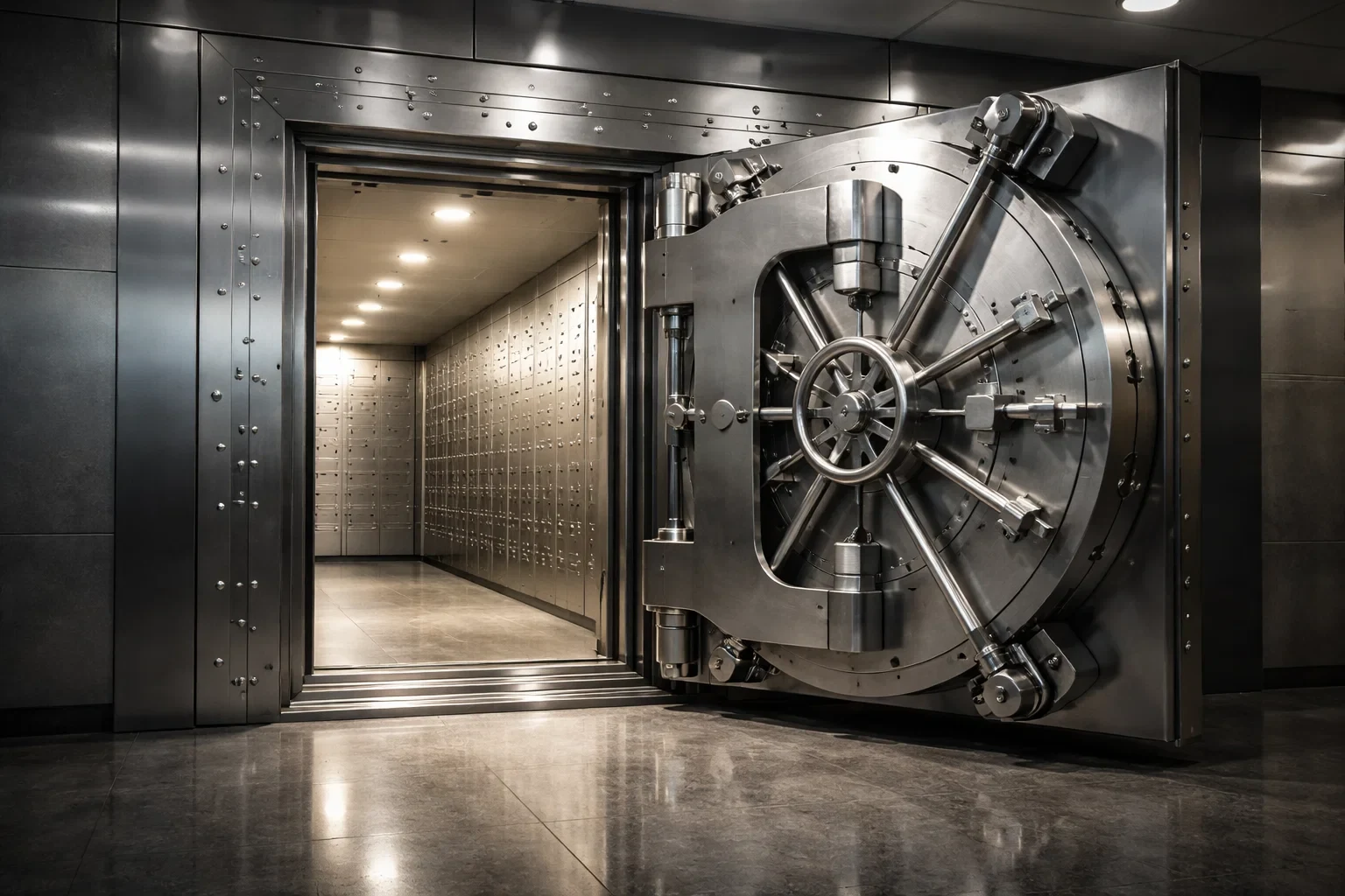 Secure vault door representing protected player deposits and funds