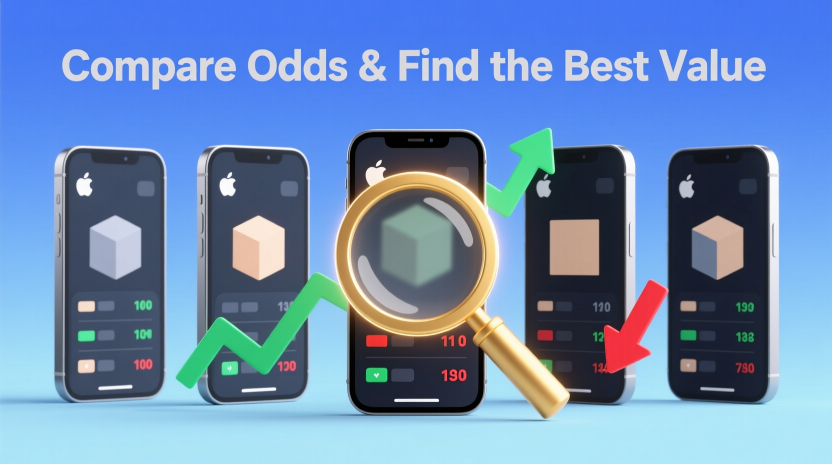 Detailed odds comparison across multiple sportsbook platforms showing line quality differences
